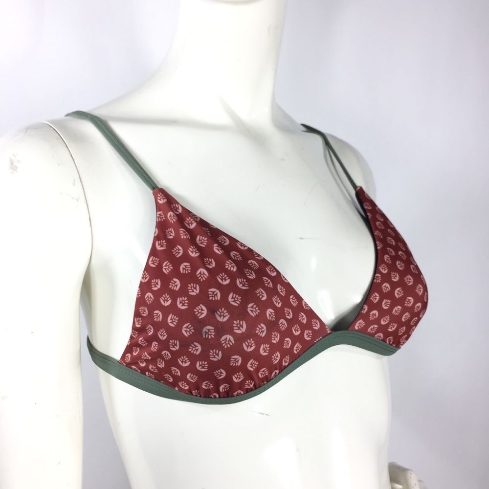 Leith Printed Triangle Bikini Top S - Picture 1 of 10